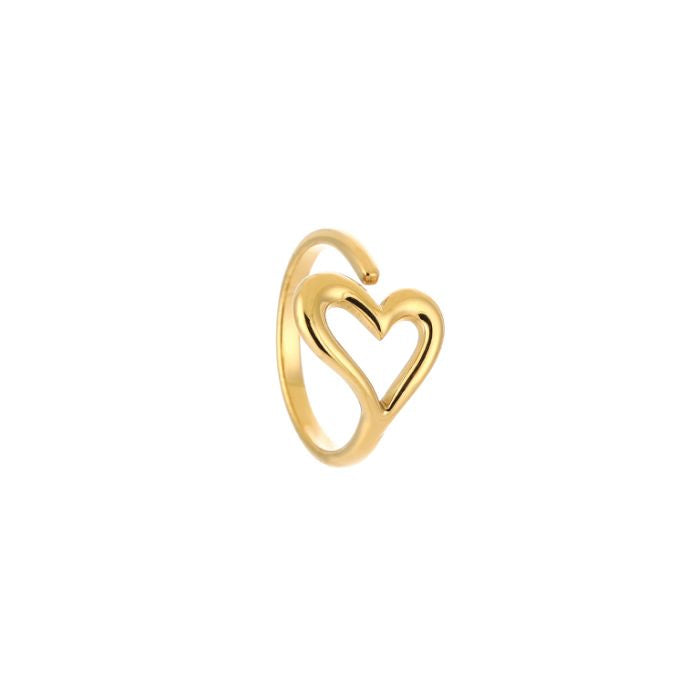 Open Heart Ring | Goud