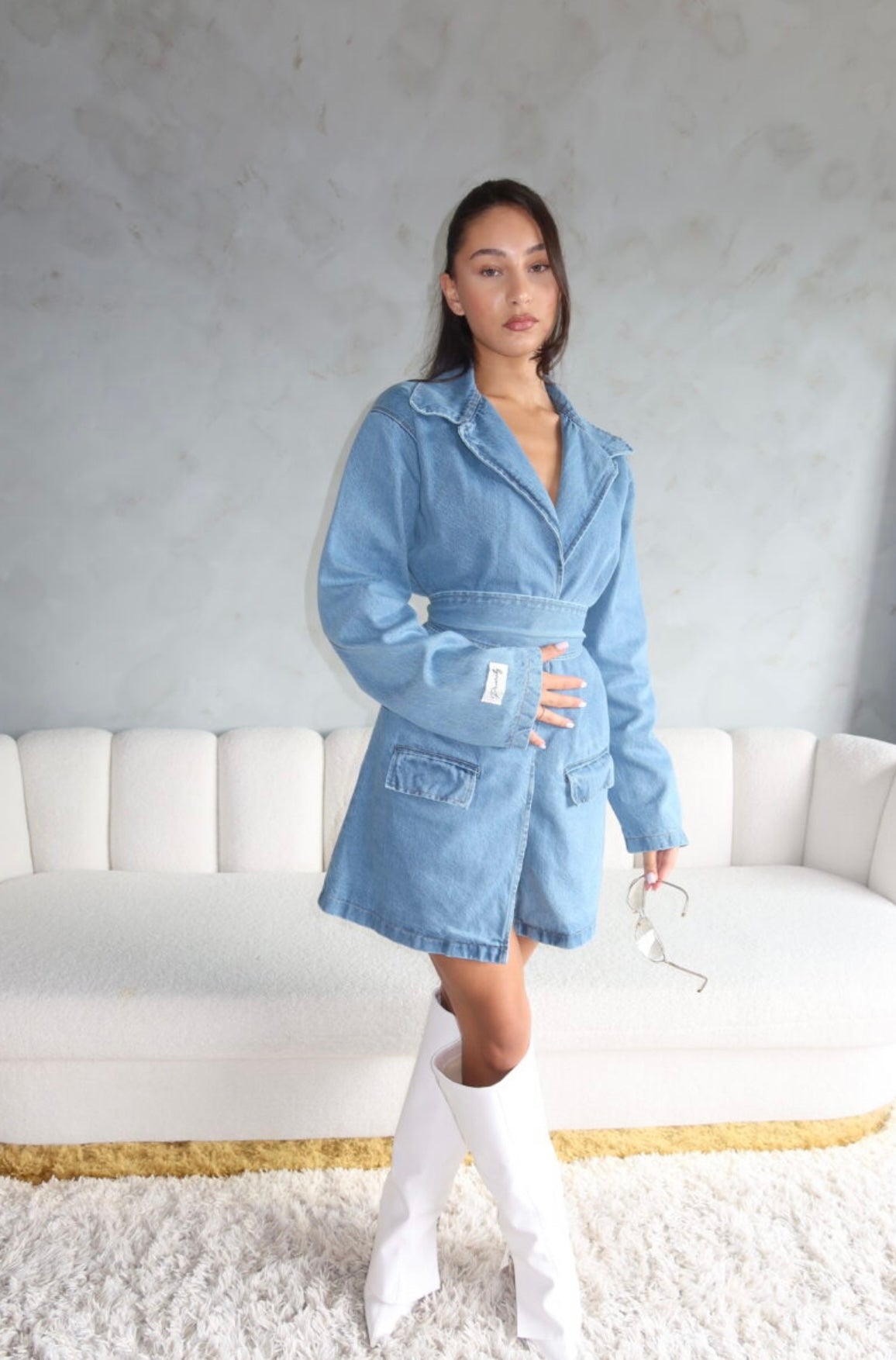 Limited Edition Priority Denim Dress - Blue
