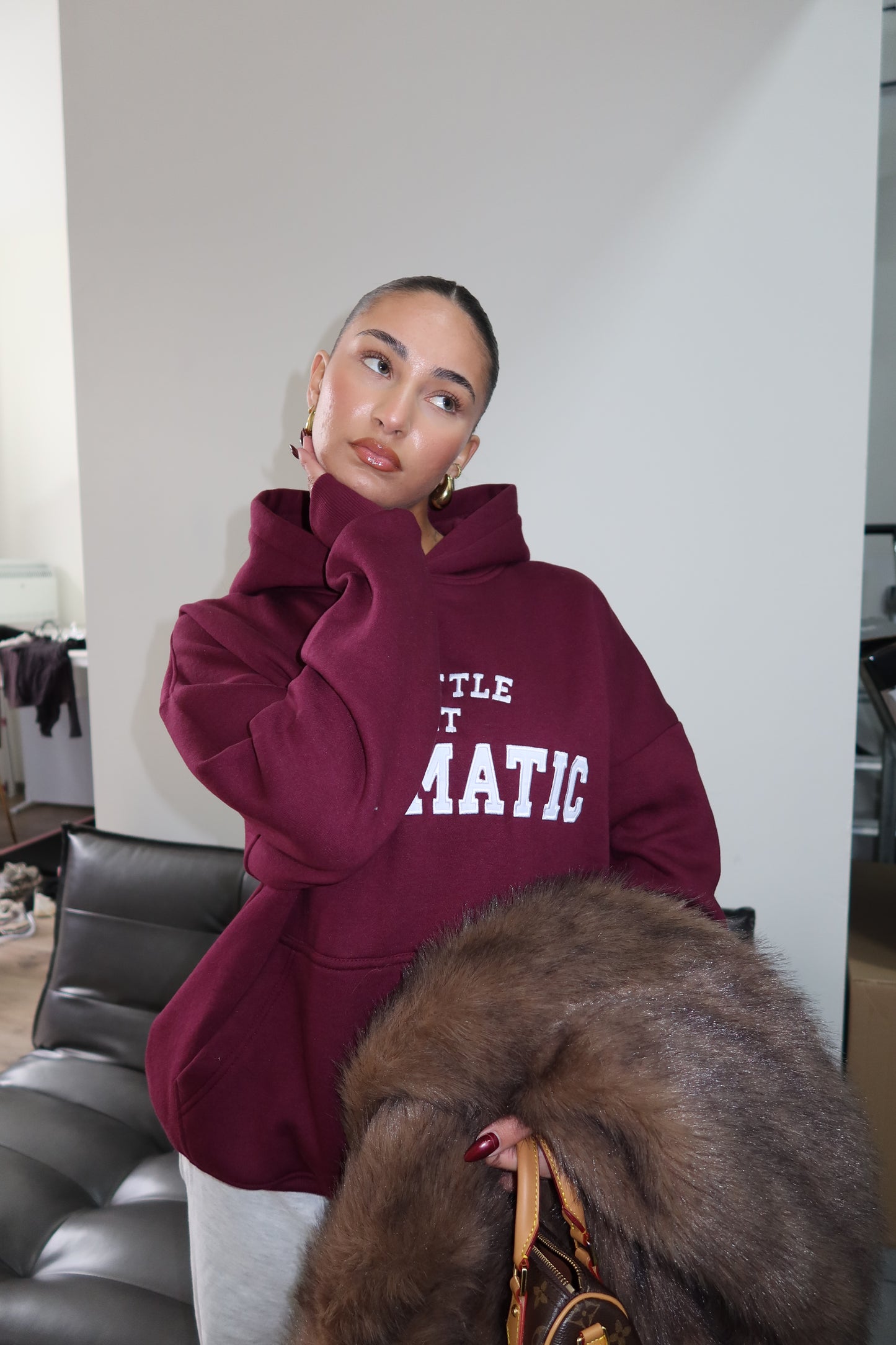 A Little Dramatic Hoodie - Burgundy