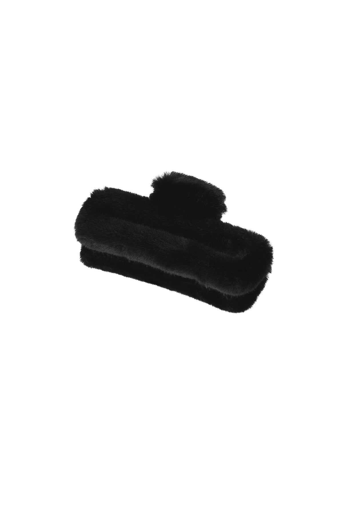 Fluffy Hair Clip Straight - Black