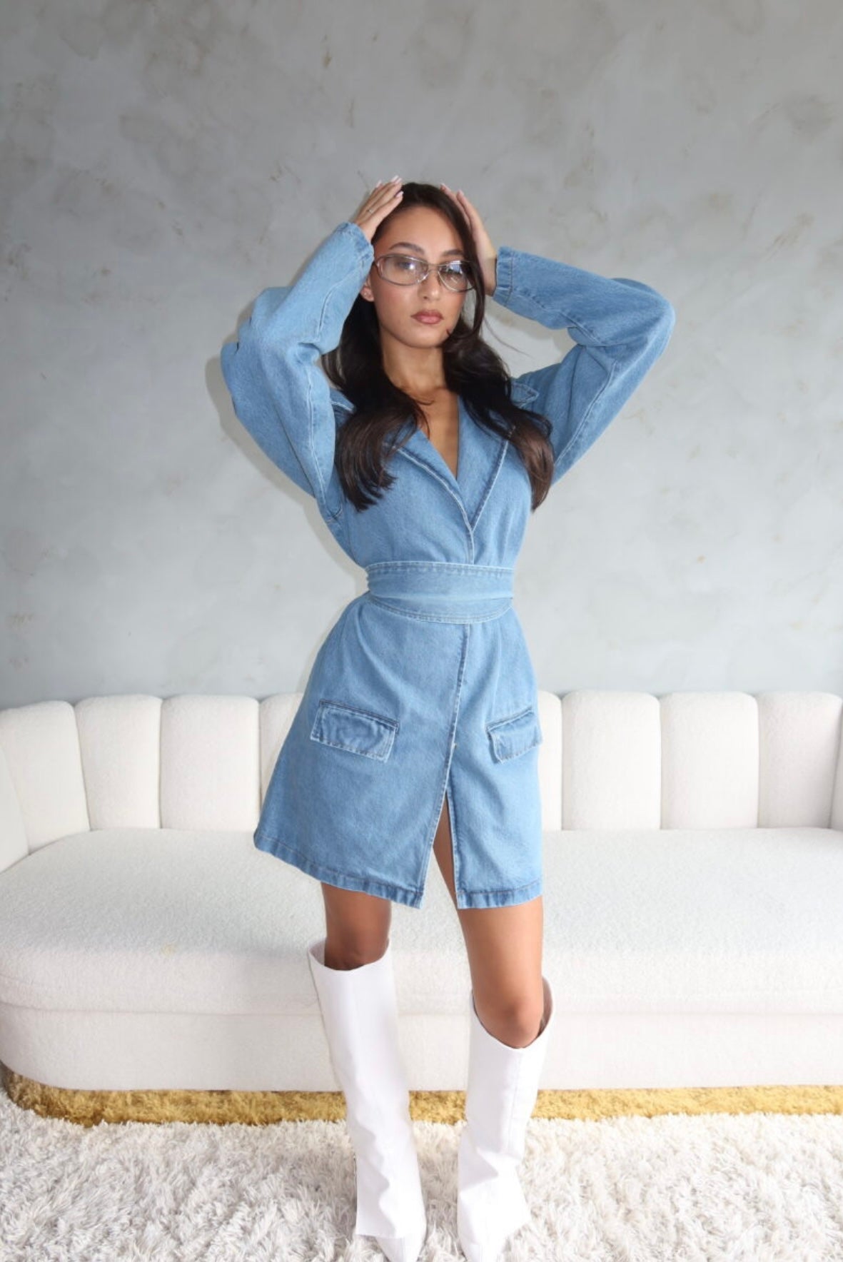 Limited Edition Priority Denim Dress - Blue