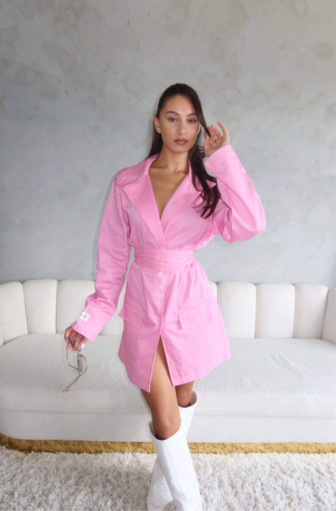 Limited Edition Priority Denim Dress - Pink