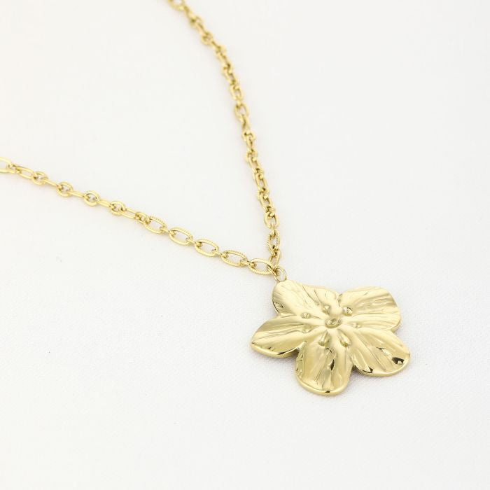 Flower Ketting Lang | Goud
