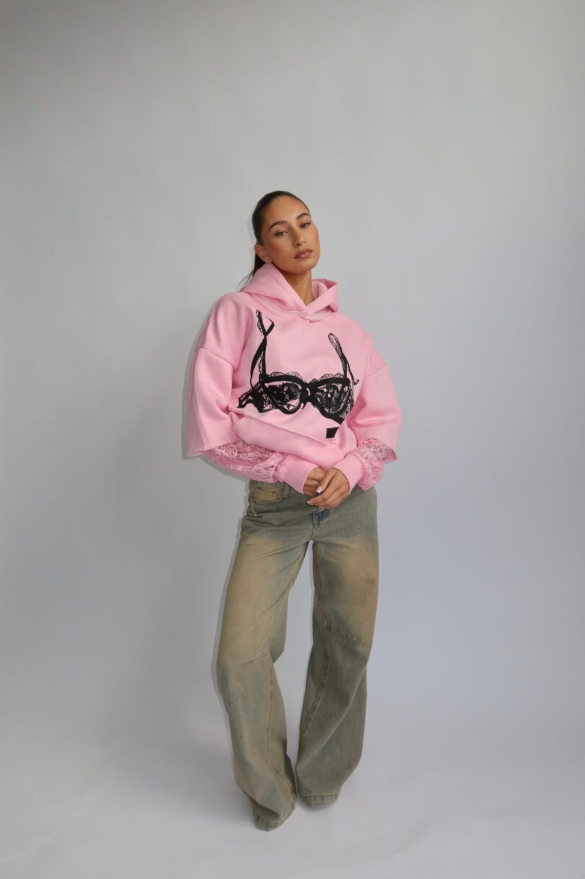 Priority Spice Lace Hoodie - Pink