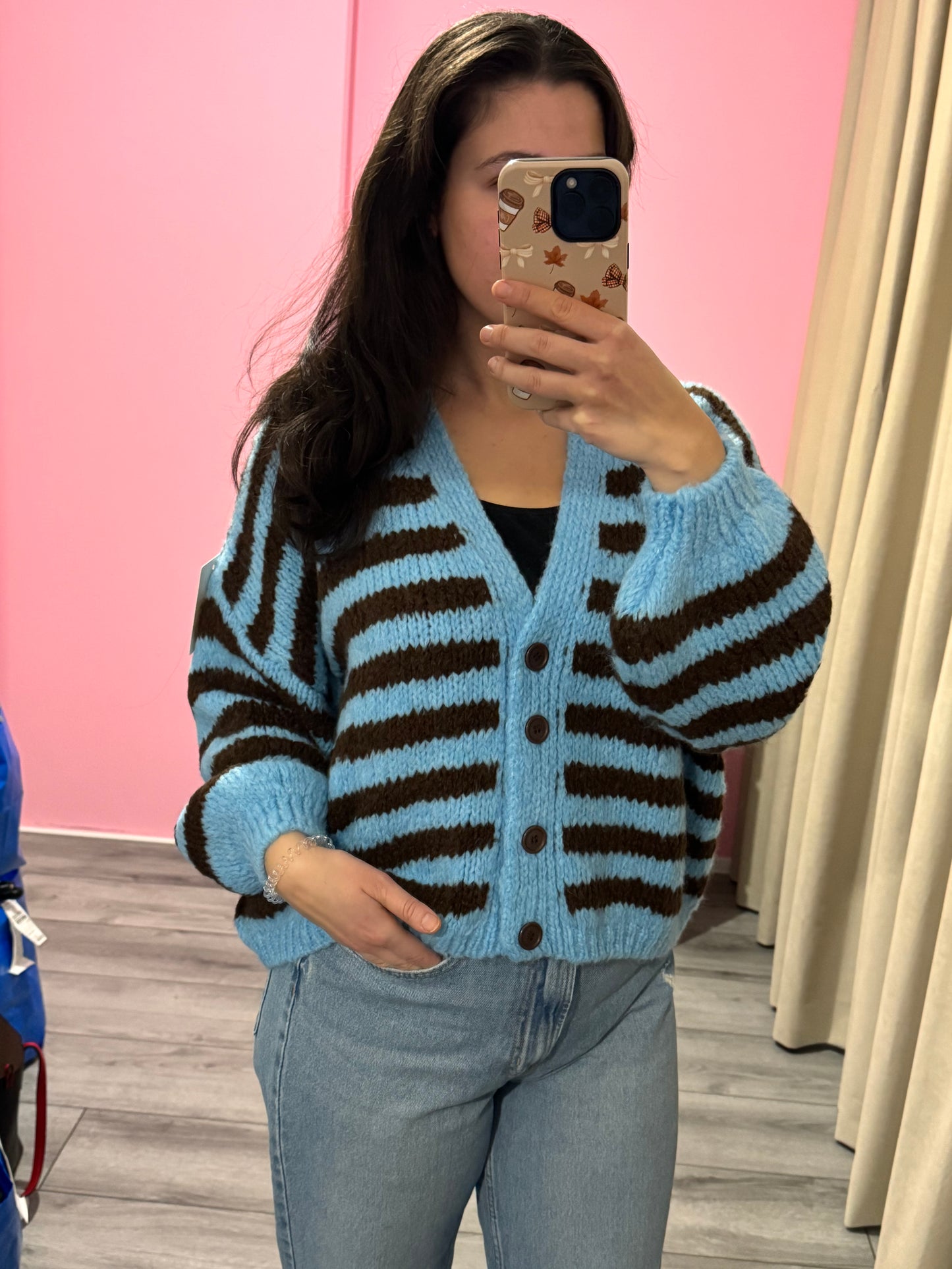 Vest Livia - Blauw/Bruin