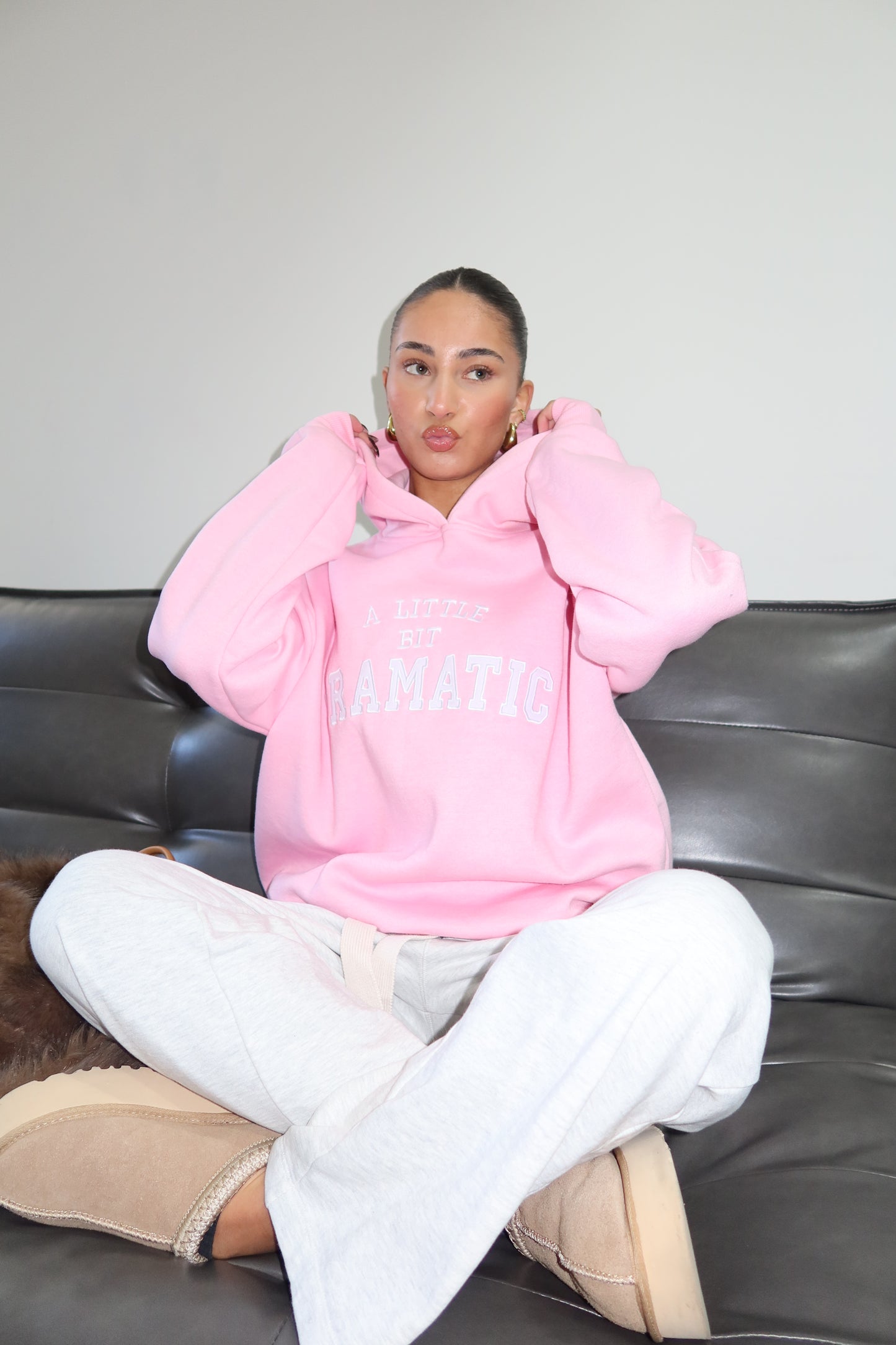A Little Dramatic Hoodie - Soft Pink
