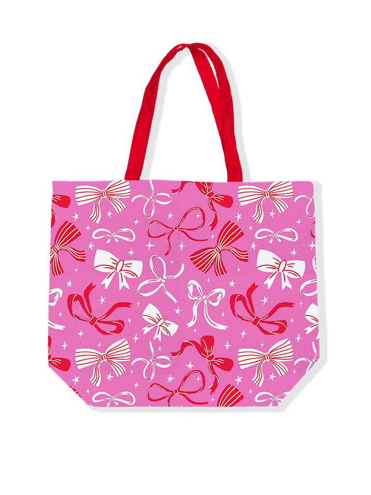 Canvas Tas Bows Red/Pink