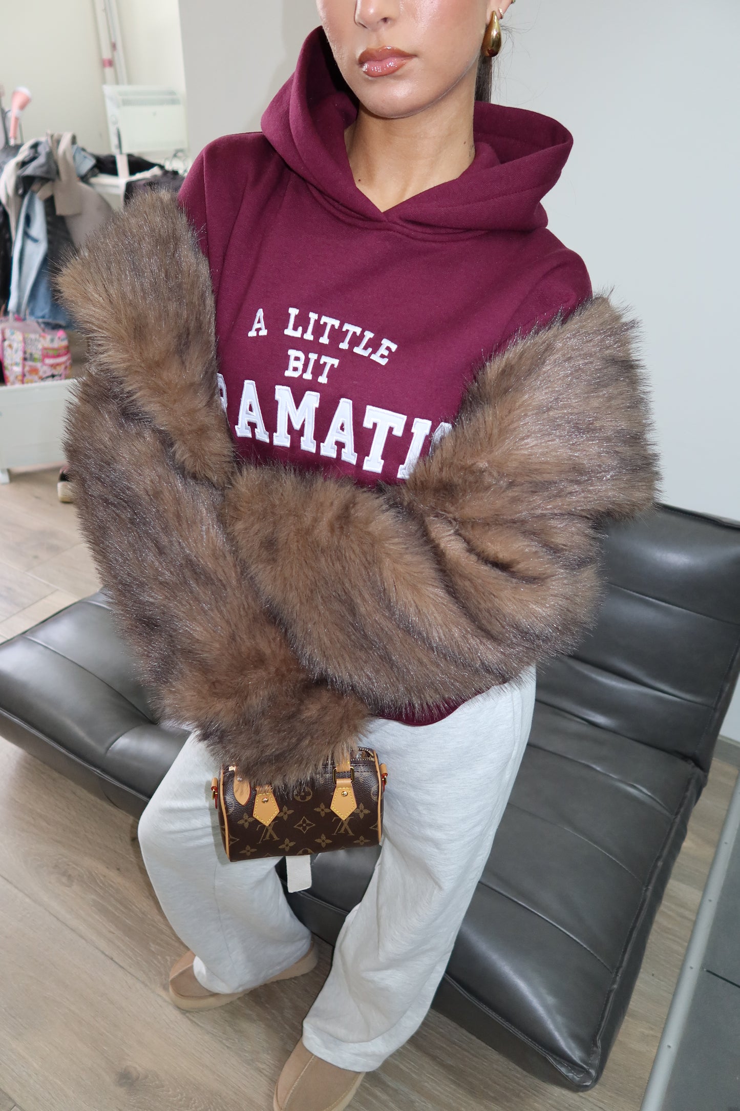 A Little Dramatic Hoodie - Burgundy