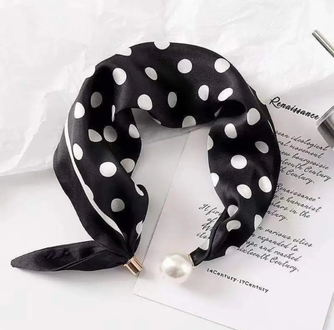 Sjaaltje Polka dot | Black