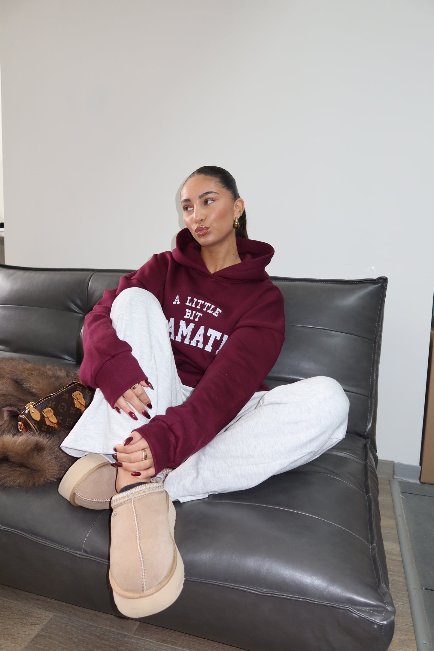 A Little Dramatic Hoodie - Burgundy