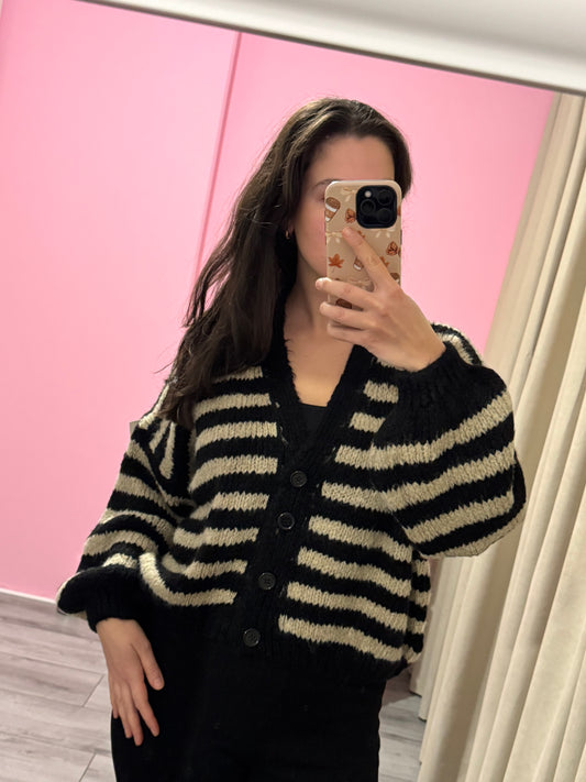 Vest Livia - Zwart/Taupe