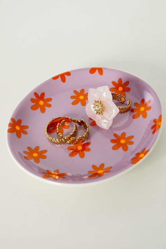 Sieraden schaaltje bloemen