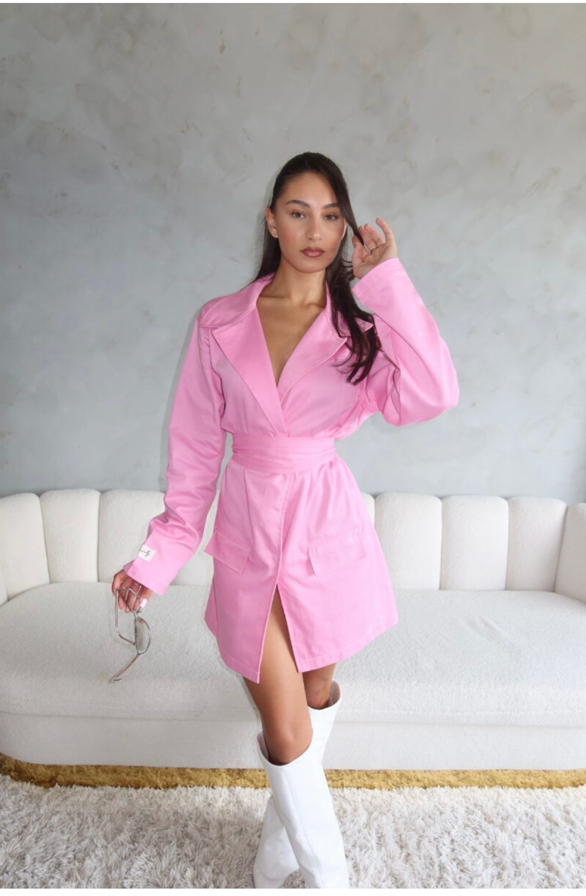 Limited Edition Priority Denim Dress - Pink