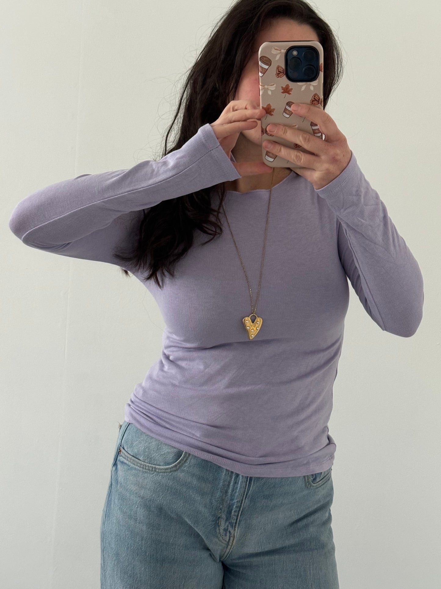 Soft Basic Top | Licht paars