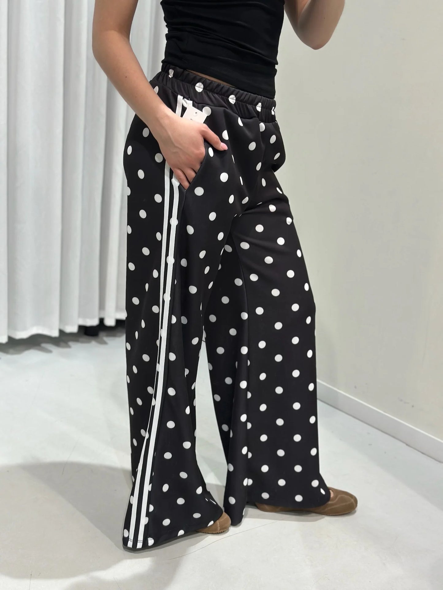 Polka dots pants | Black