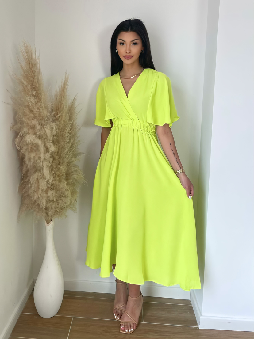 Jurk Nadia - Lime/Lemon