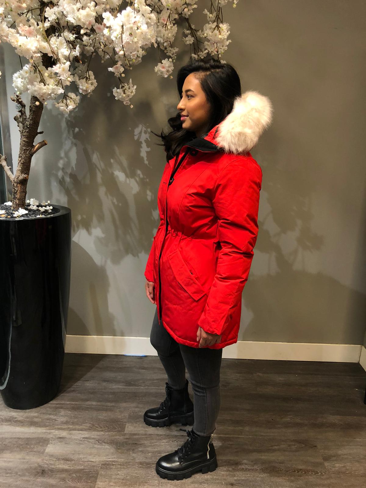 Faux Fur coat - Red