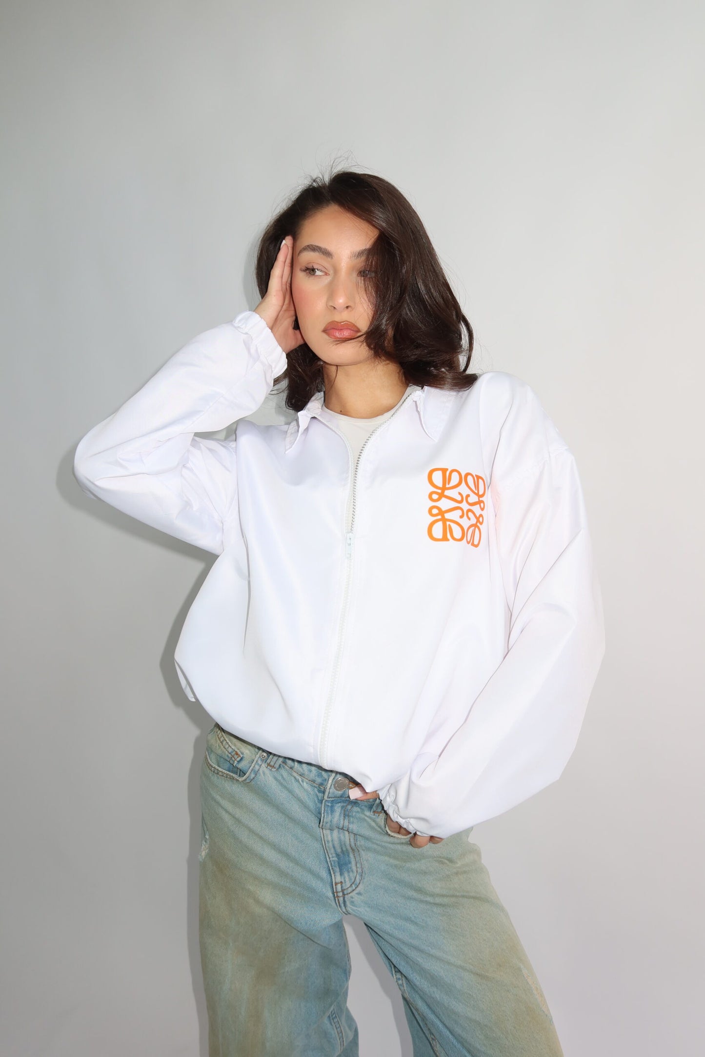 The Monogram Jacket | White