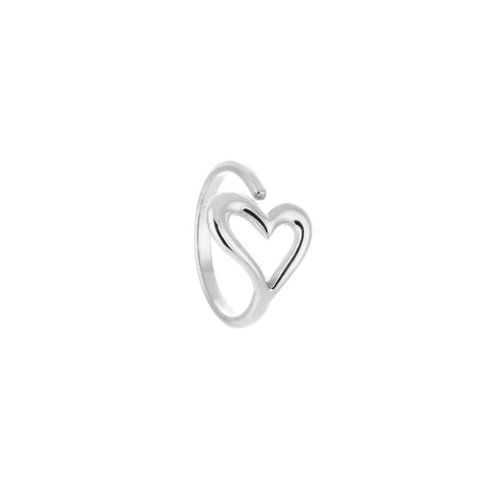 Open Heart Ring | Zilver