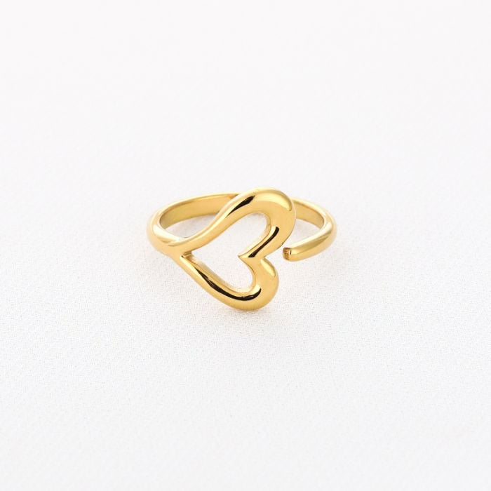 Open Heart Ring | Goud