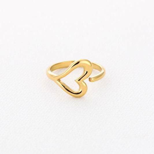 Open Heart Ring | Goud