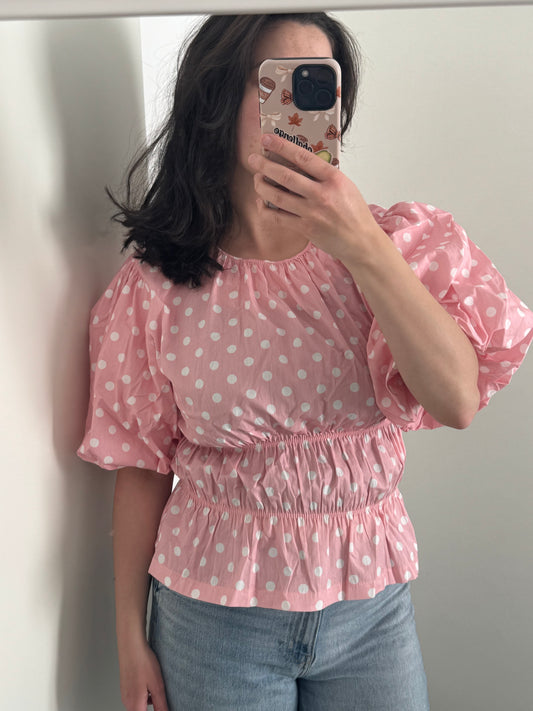 Limited dots top | pink