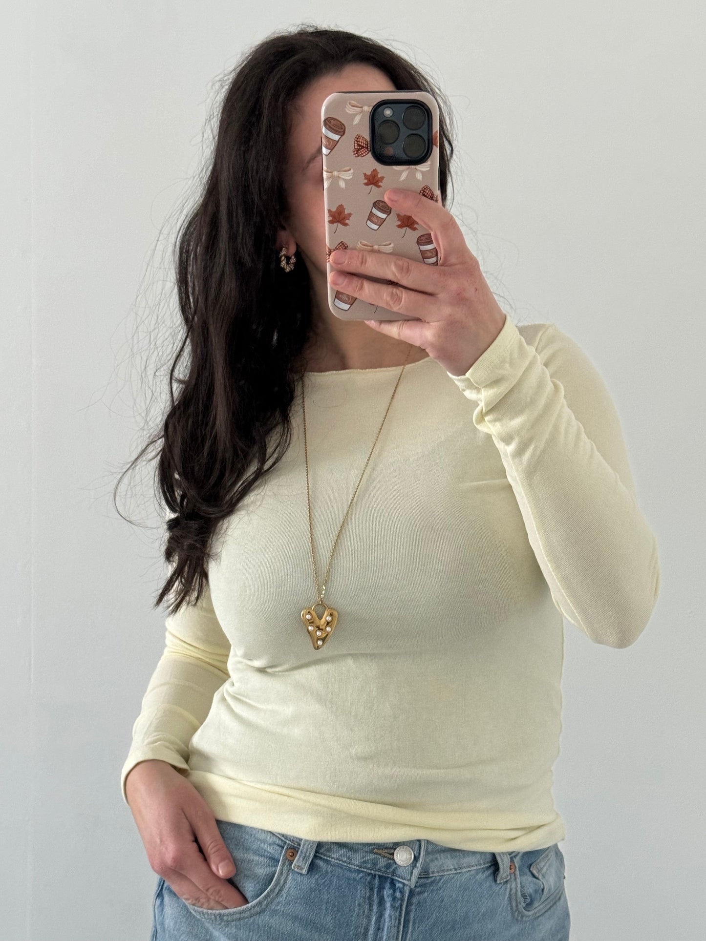 Soft Basic Top | Licht geel