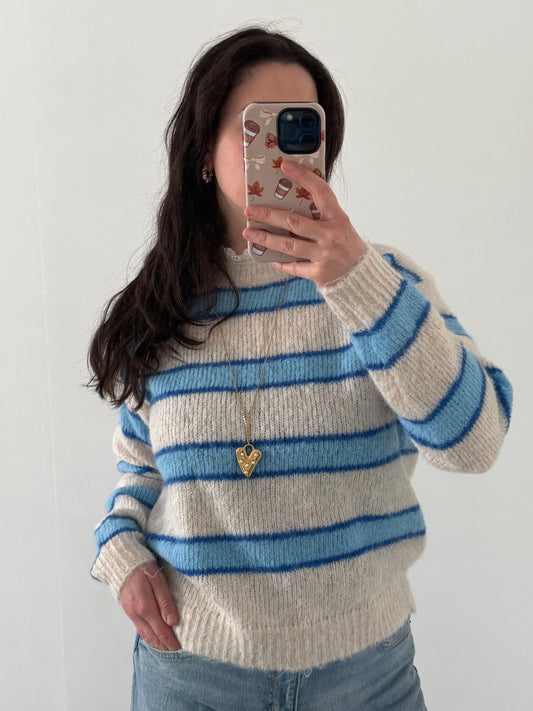 Trui Kant Maeve | Blauw