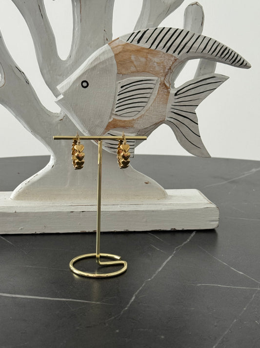 Heart oorbellen | Goud