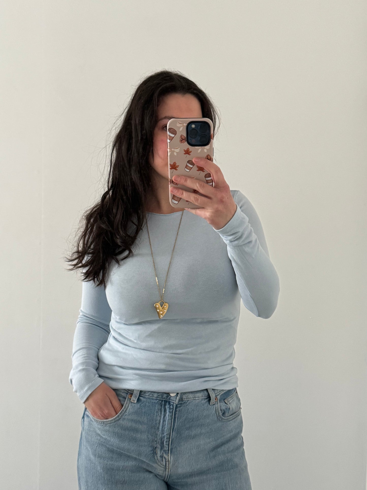 Soft Basic Top | Licht blauw