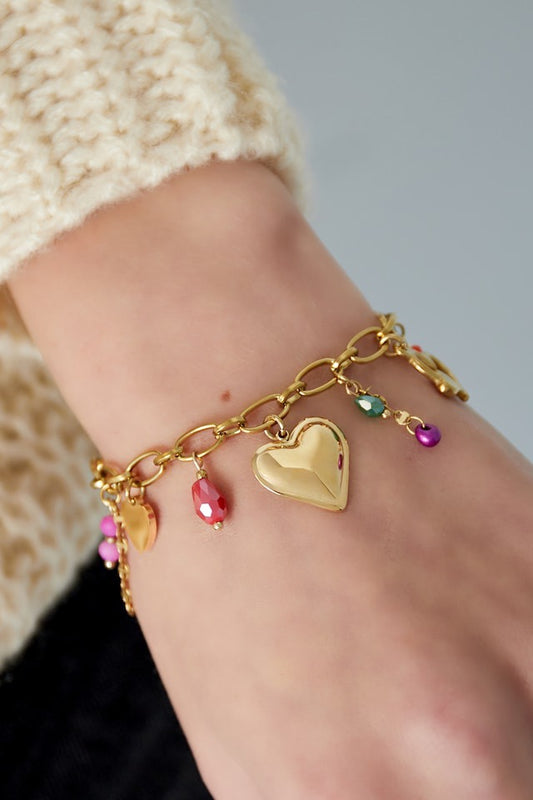 Statement Charms Armband - Goud