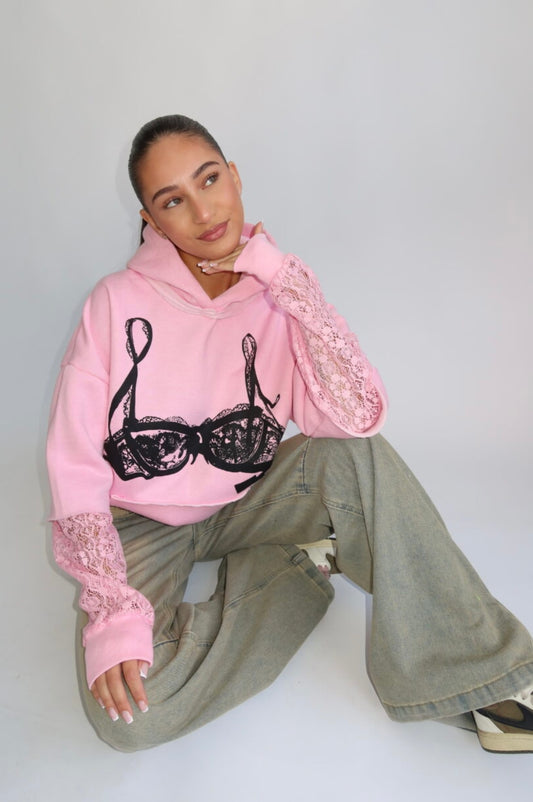 Priority Spice Lace Hoodie - Pink