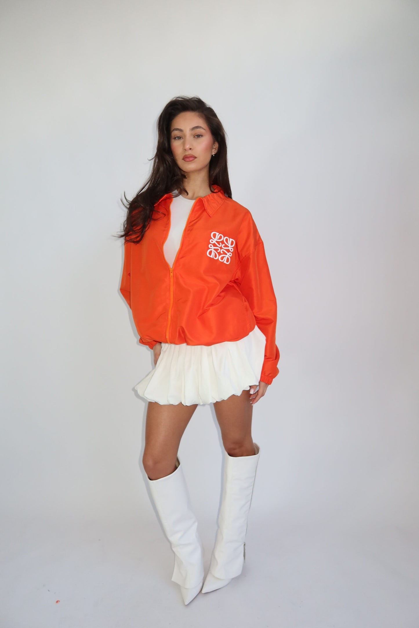 The Monogram Jacket | Orange
