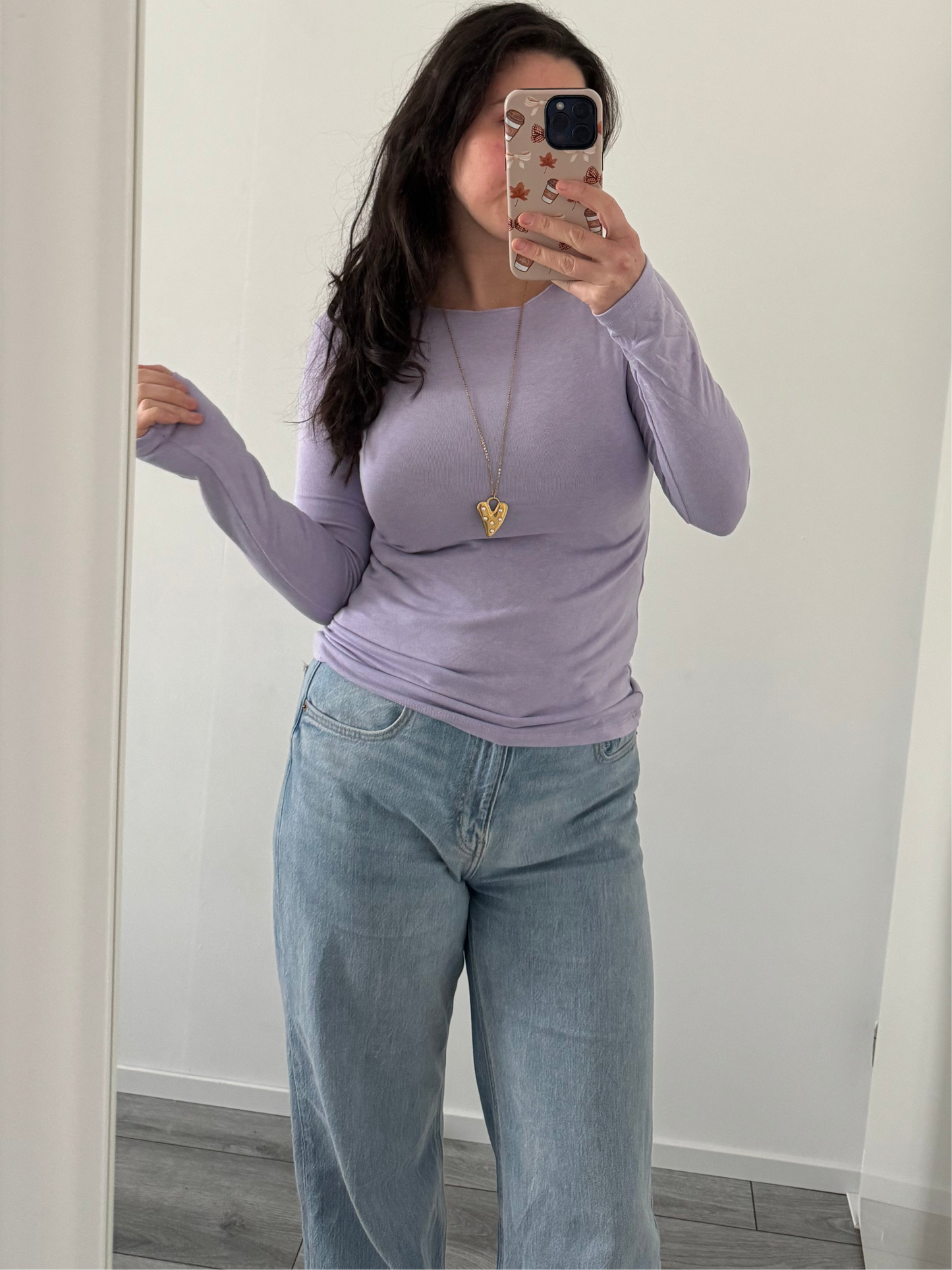 Soft Basic Top | Licht paars