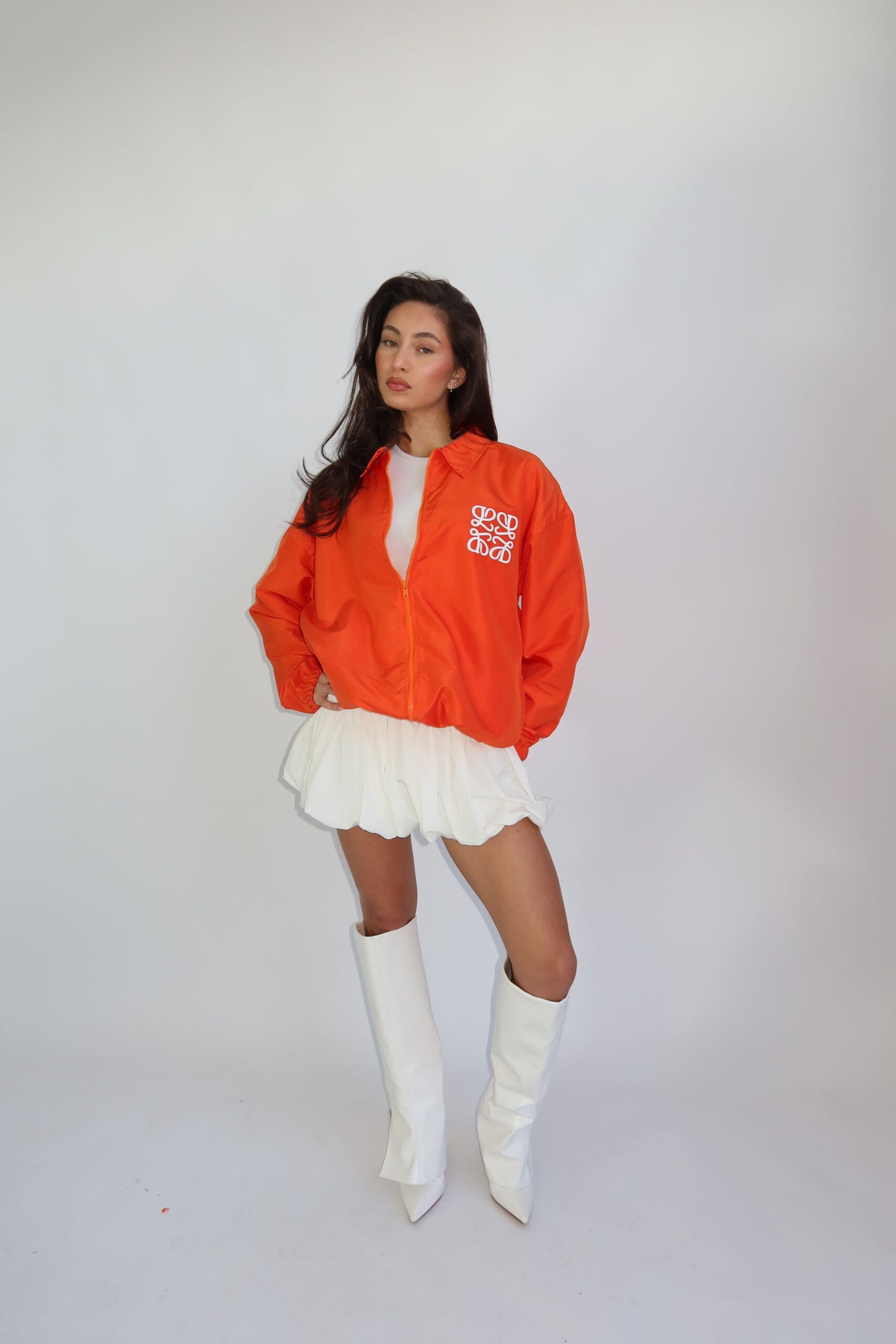 The Monogram Jacket | Orange