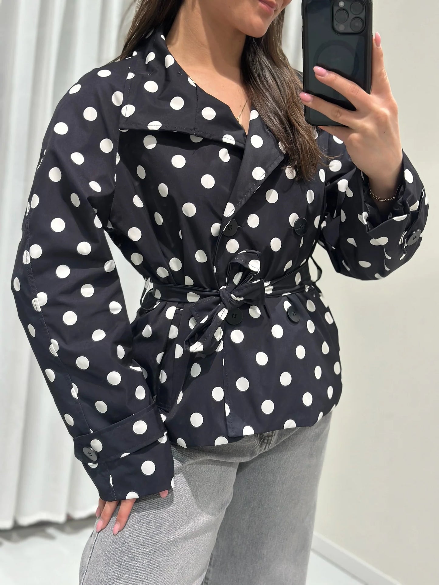 Polka dot jacket | Blue