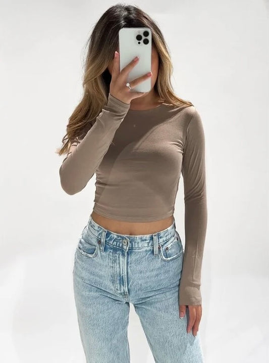 Leela Basic Top - Taupe