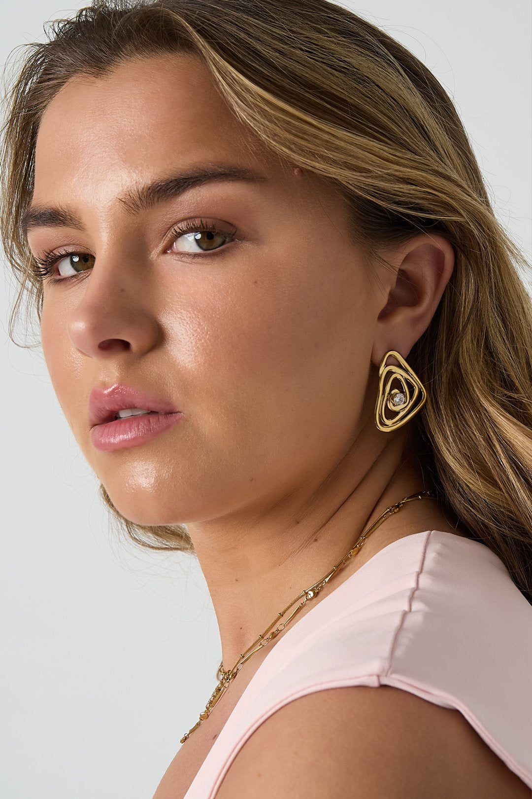 Oorbellen Hypnose met steentje | Goud