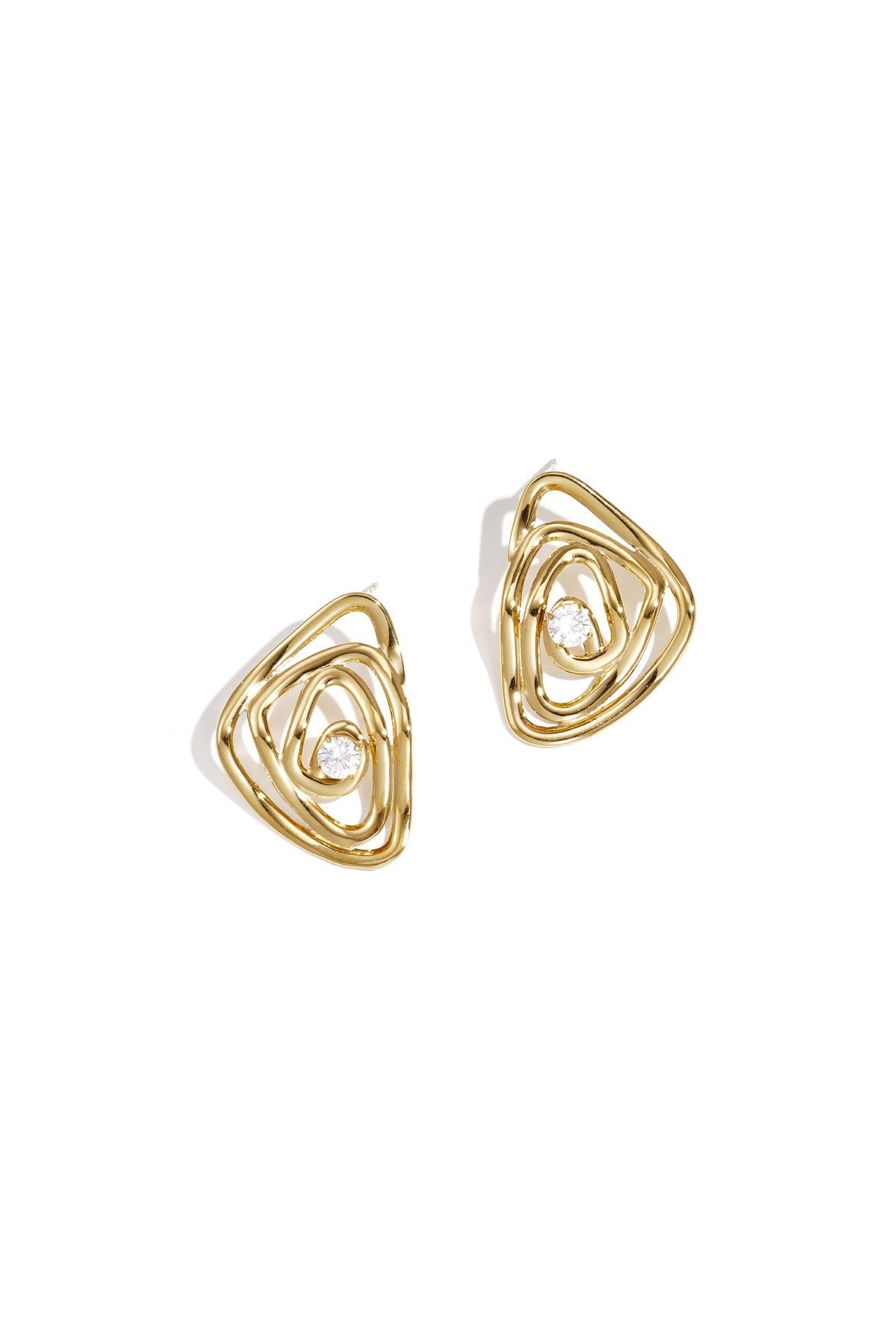 Oorbellen Hypnose met steentje | Goud