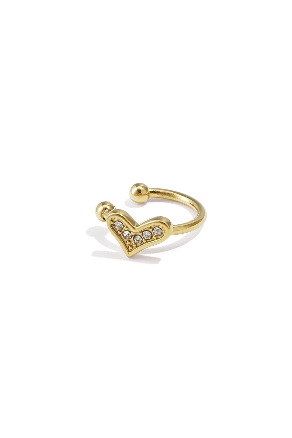 Ear cuff hartje | Goud